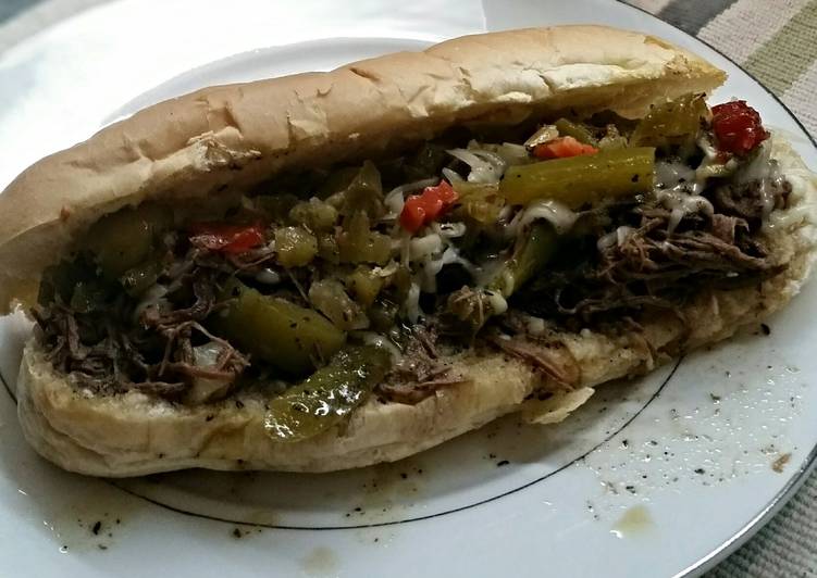 Steps to Prepare Super Quick Homemade Chicago-style &#34;Cheesy Beef&#34;