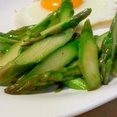 A picture of Asparagus in Butter and Soy Sauce.