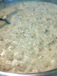 A picture of Buttermilk Sausage Gravy.