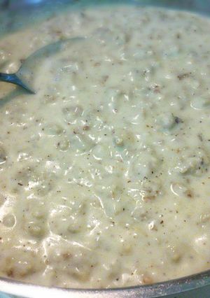 A picture of Buttermilk Sausage Gravy.