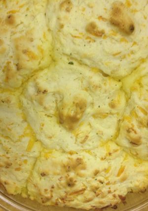 A picture of MamaLocks Easy Cheddar Onion Biscuits.