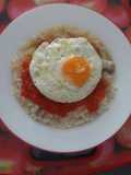 Arroz a la cubana con careta