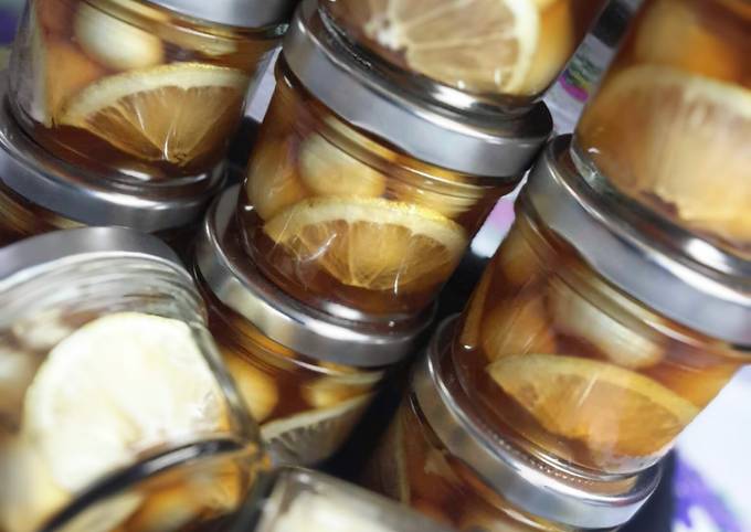 Simple Way to Prepare Homemade Honey & Lemon Garlic Pickles