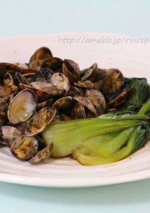 A picture of Sake Steamed Manila Clams and Bok Choy - Nori Flavored -.