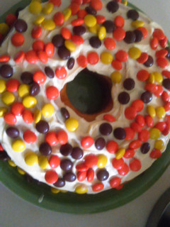 A picture of Reese Pieces Cake.