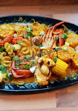 Foto resep Kepiting, baby octopus saus padang