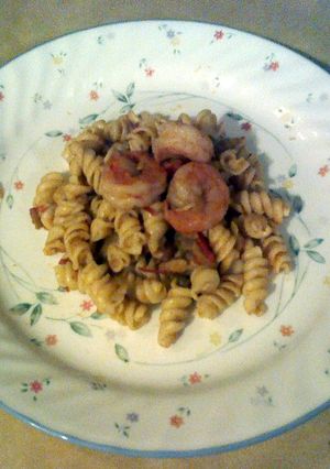 A picture of Stephie's Arabic Seasoned Shrimp Rotini.