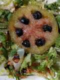 Corona de escarola de tomate aceitunero