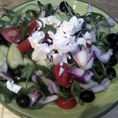 A picture of tasty feta cheese salad.