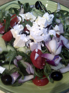 A picture of tasty feta cheese salad.