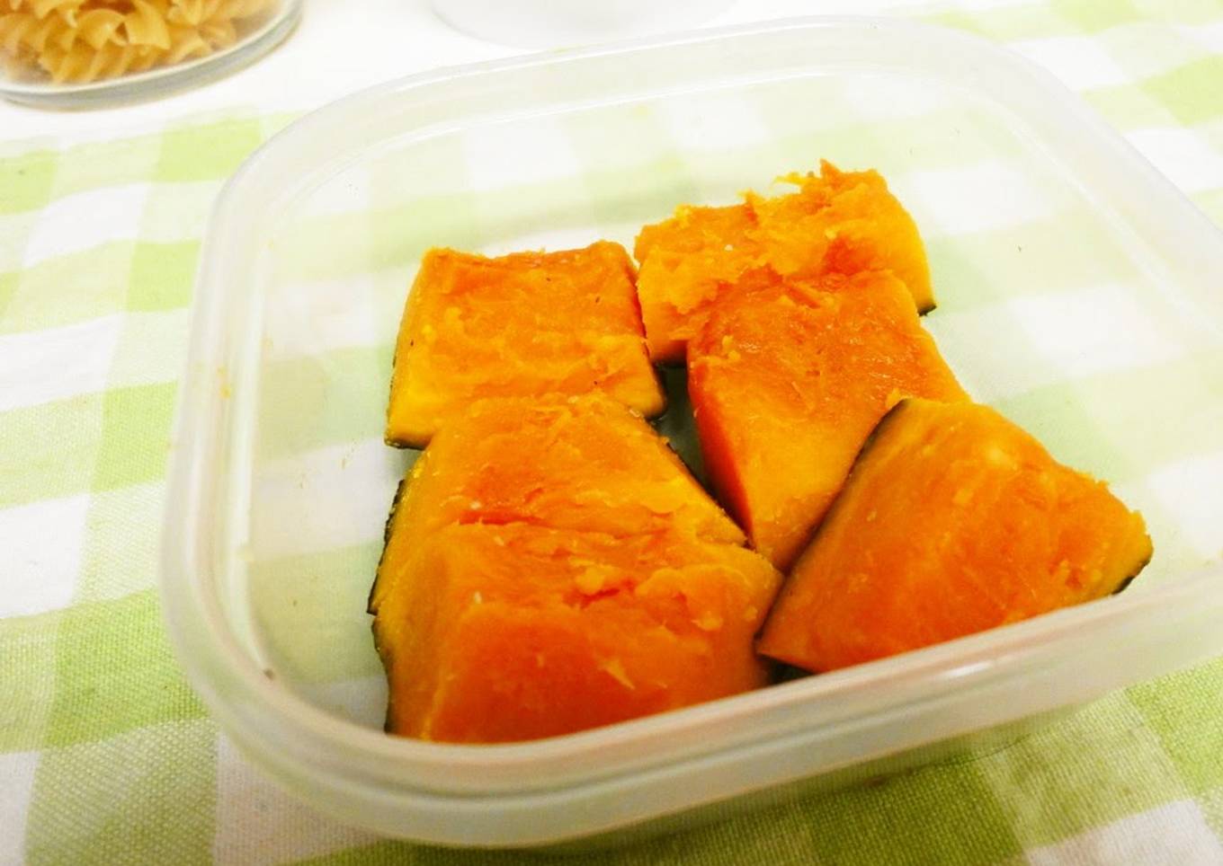 Steamed Kabocha in the Microwave