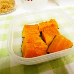 A picture of Steamed Kabocha in the Microwave.