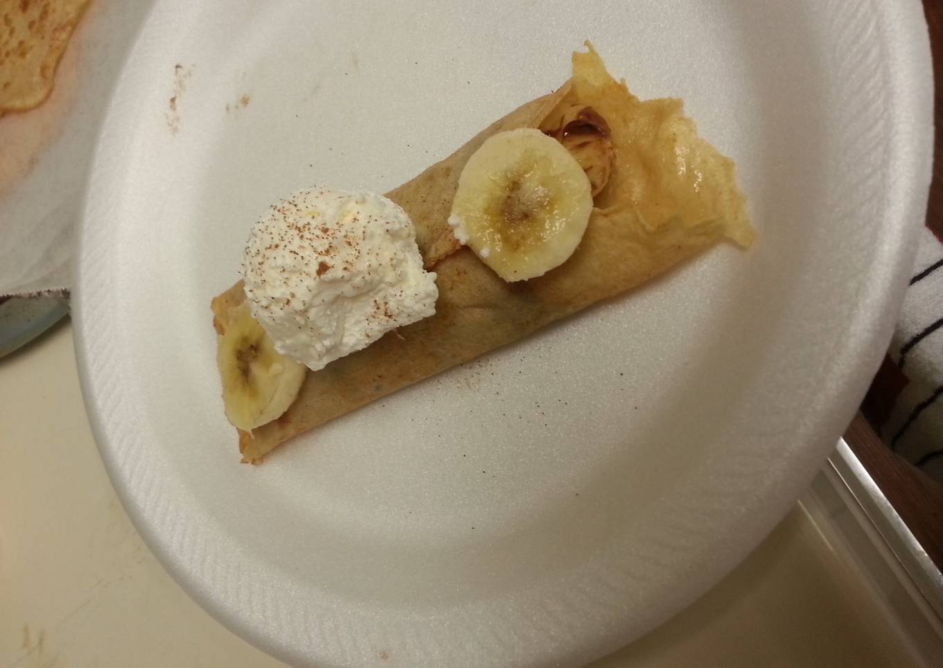 Whole Weat Crepe with Nutella & Banana Filling