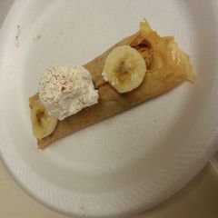 A picture of Whole Weat Crepe with Nutella & Banana Filling.