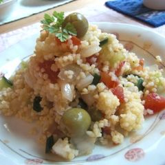 A picture of Moroccan Couscous Salad with Olives.