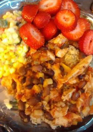 A picture of Zucchini Corn Salad.