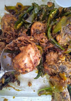 A picture of Spicy Chicken fry in pepper & capsicum.