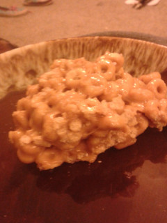 A picture of Peanut Butter Cheerio Bars.