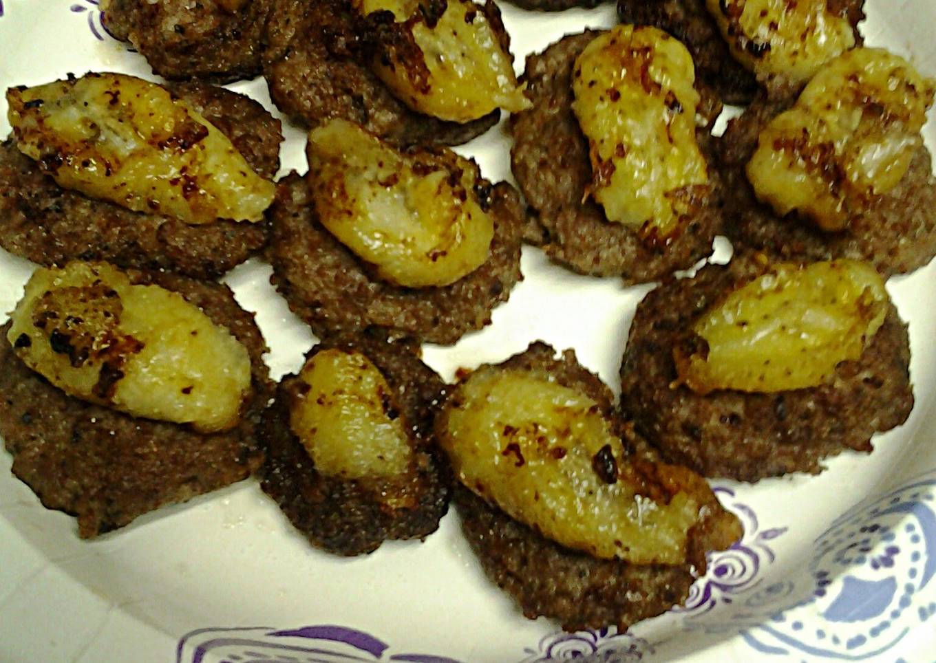 Fried Bananas Atop Sausage