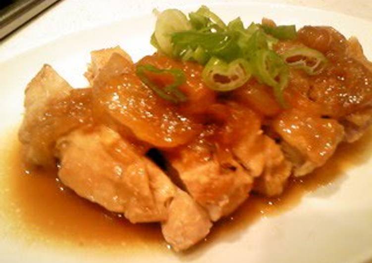 Recipe of Ultimate Super-Simple!  Chicken Thighs and Onion Simmered in Sauce