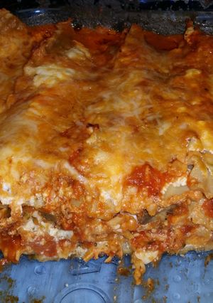 A picture of Zesty meatless lasagna.