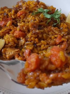 Una foto de Arroz con chorizo