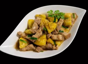 Hình của món SP.1031 - Ba Rọi Heo Xào Dứa.