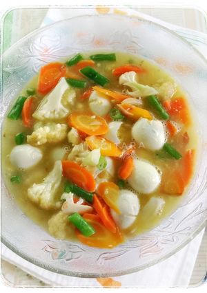 Foto resep Sup Kembang Kol Telur Puyuh
