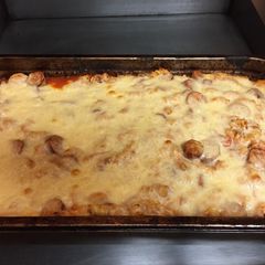 A picture of Sausage pasta bake.
