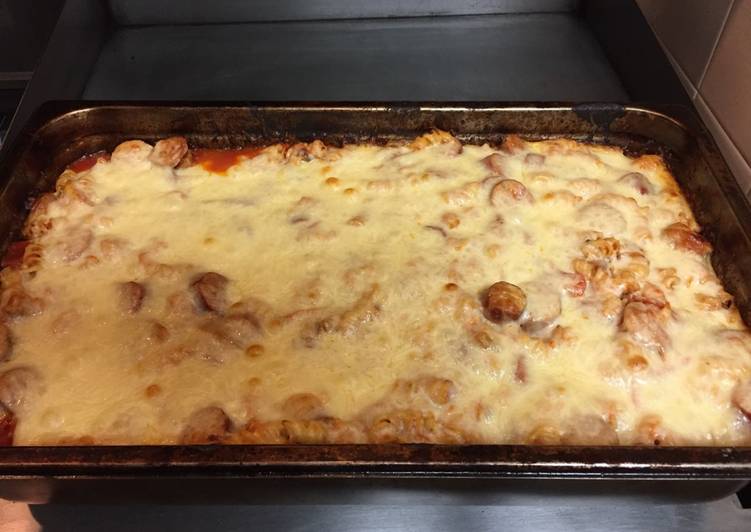 Easiest Way to Prepare Homemade Sausage pasta bake