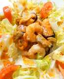 Marisc amb salsa romesco