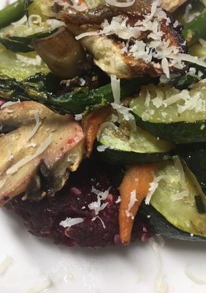 A picture of Keto Friendly Beetroot Pizza.