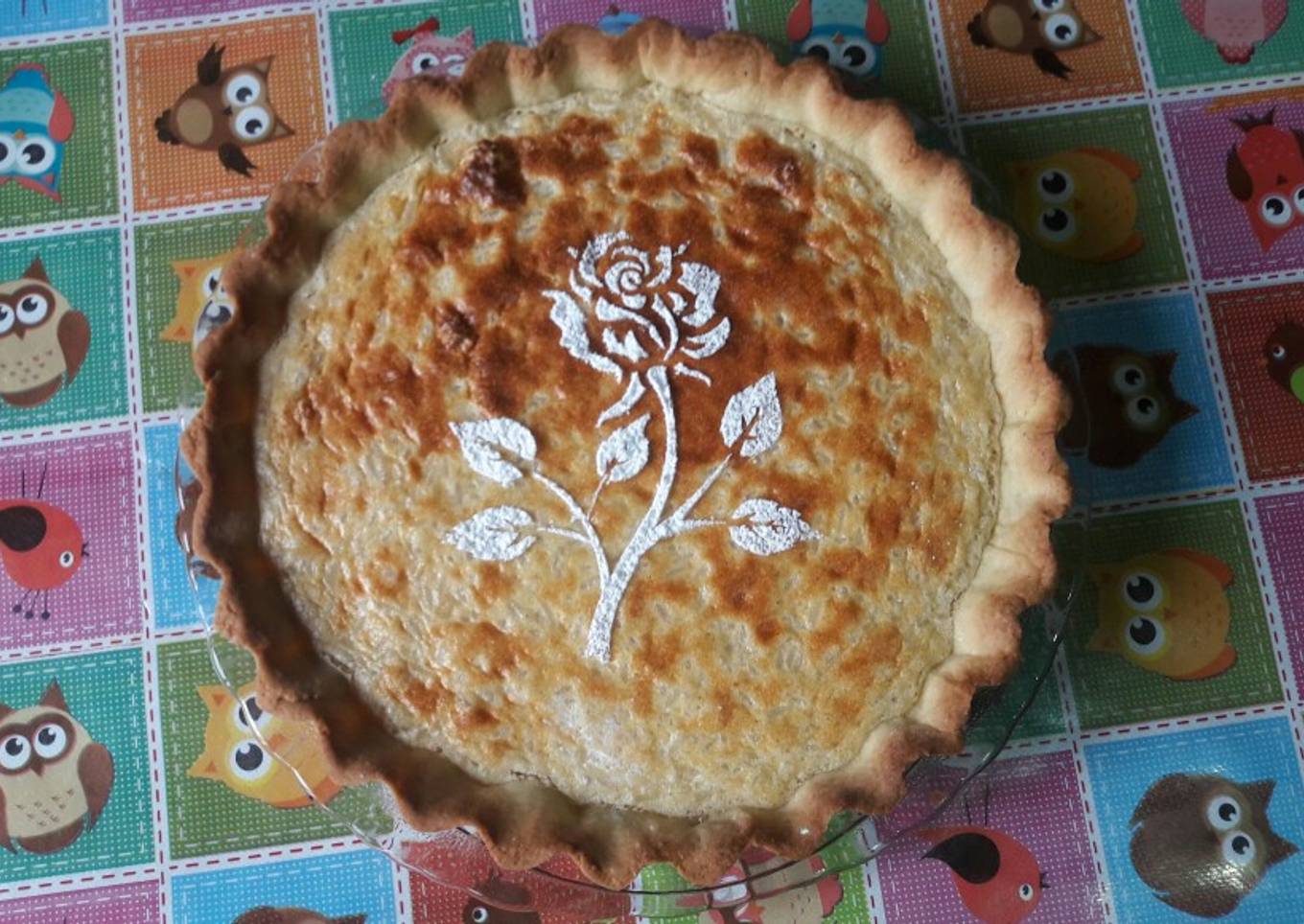 Tarta de arroz con leche⚘