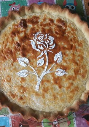 Una foto de Tarta de arroz con leche⚘