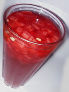 A picture of Watermelon juice (Ramadan iftar).