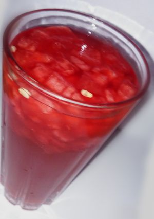 A picture of Watermelon juice (Ramadan iftar).