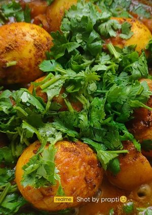 A picture of EGG MASALA CURRY IN BENGALI STYLE/ EGG KOSHA -ডিম কষা/ ডিমের ডালনা.