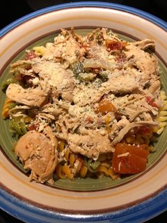 A picture of Crockpot Shredded Italian Chicken 🐔.