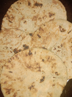 A picture of Jowar Bhakri (Roti).