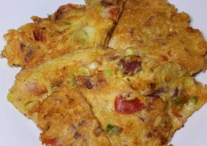 Yuk intip, Cara mudah membuat TELUR DADAR KORNET🤗  gurih