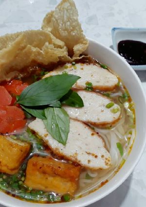 Hình của món Bún bò chay.