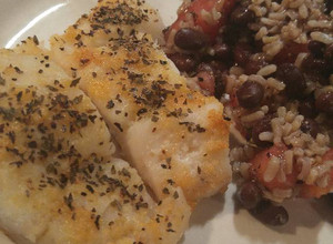 A picture of Buttered Garlic Cod Filets.