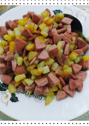 عکسی از دستور سوسیس سیب زمینی با طعم باربیکیو🌮