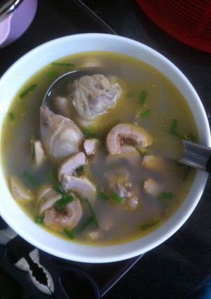 Hình của món Canh vả nấu giò heo.
