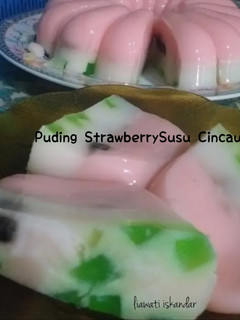 Foto resep Puding Strawberry Susu Cincau