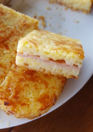 Foto di Timballo di riso con prosciutto e scamorza