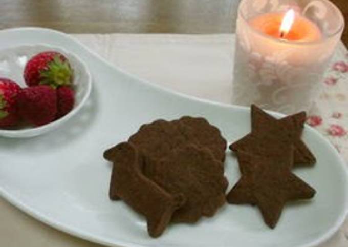 Recipe of Speedy Cut-Out Cocoa Cookies with Rice Flour