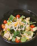 Salad táo xanh, rau bina trộn