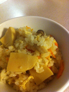 A picture of Rice with Bamboo Shoots.