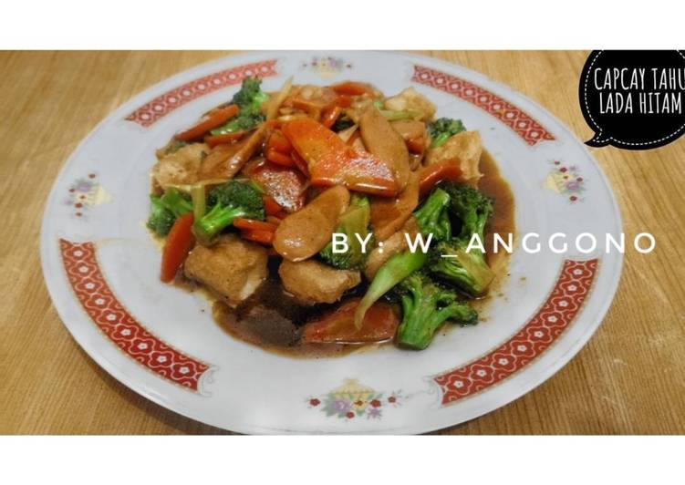Capcay tahu lada hitam